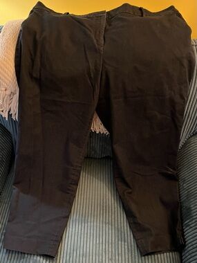 Talbots Hampshire Ankle Pant 22W dark denim 4 pockets trousers